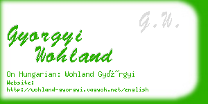 gyorgyi wohland business card